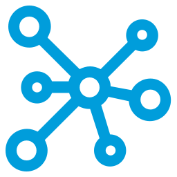 Blue connect icon