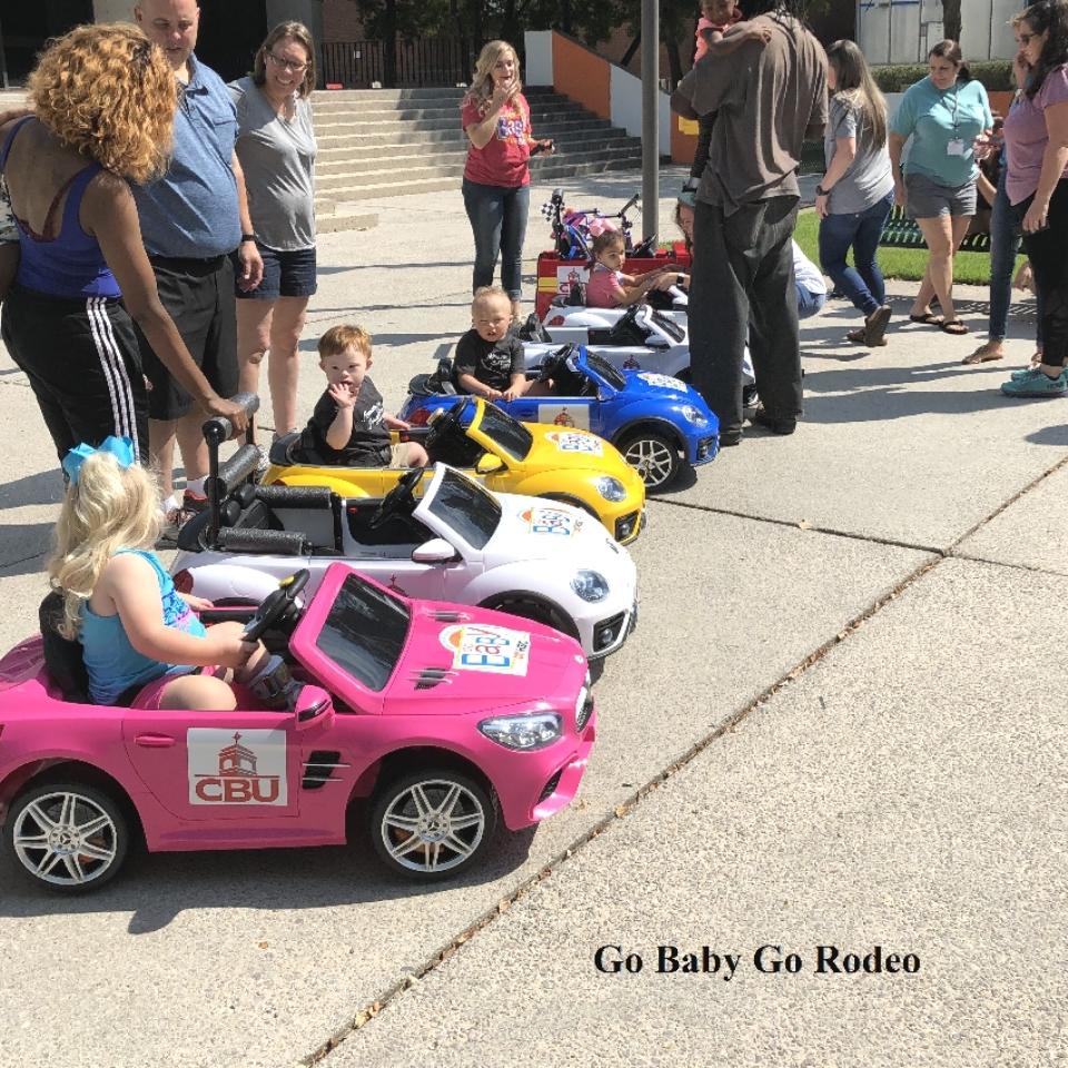 Go baby Go rodeo - children lined up in cars