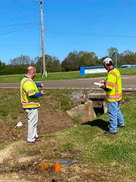 Chris Nail working in the field