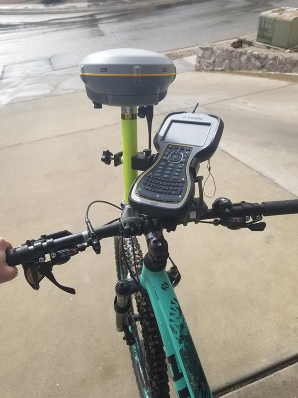 Bike with device attached to it